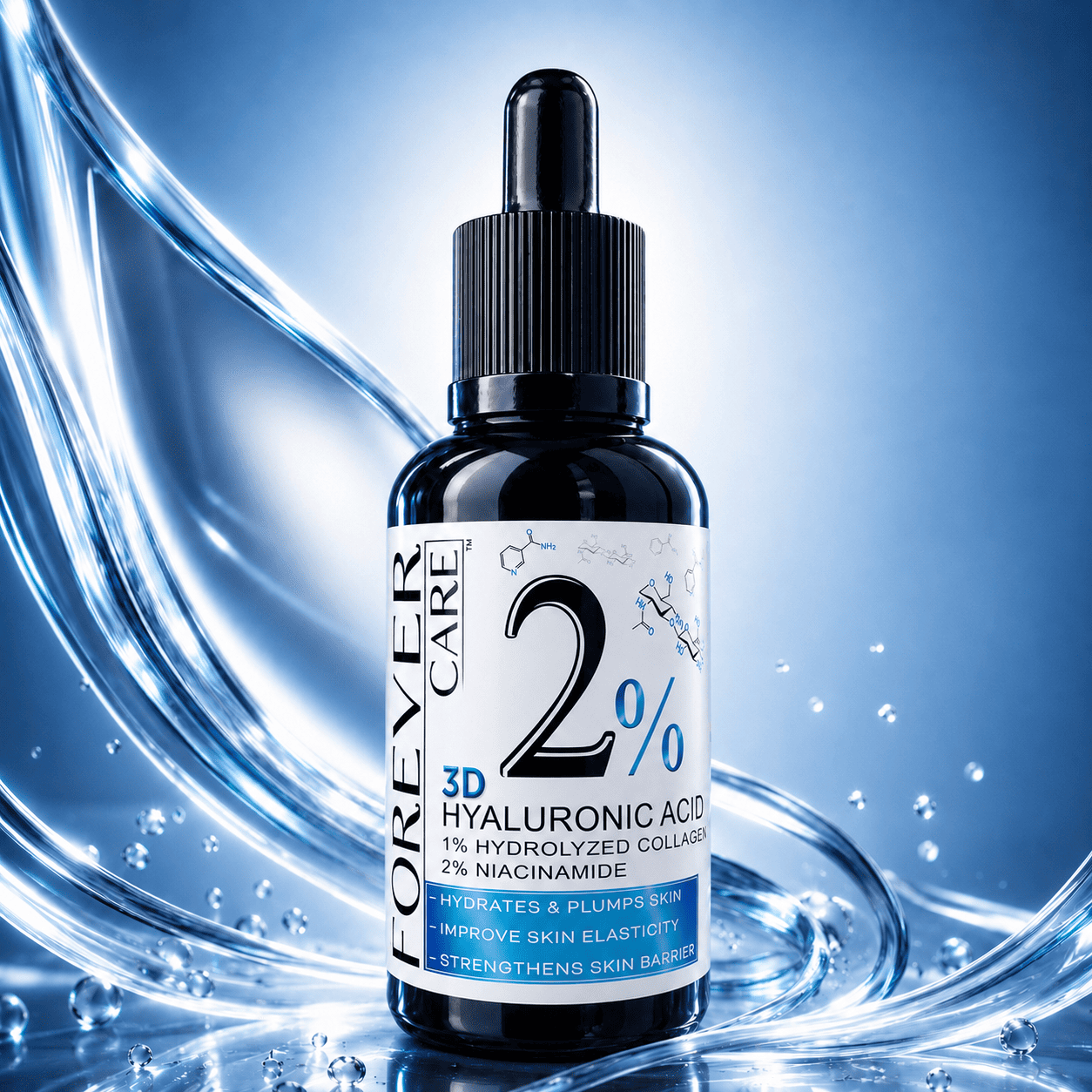 Triple Molecular 2% Hyaluronic Serum — 3D Hydration Technology