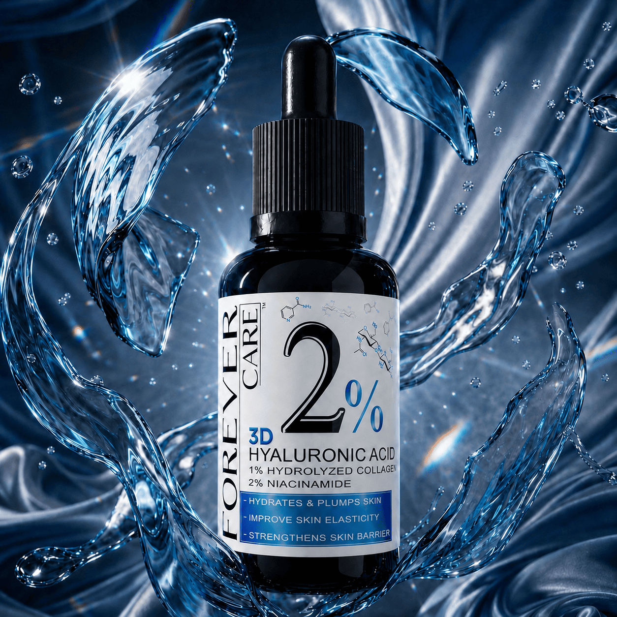 Triple Molecular 2% Hyaluronic Serum — 3D Hydration Technology